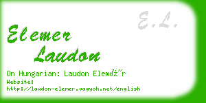 elemer laudon business card